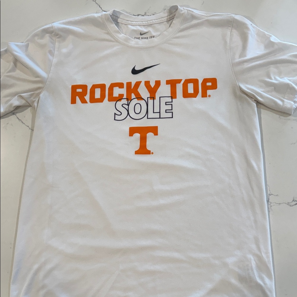 Nike White University of Tennessee Tee with Orange Rocky Top Graphic